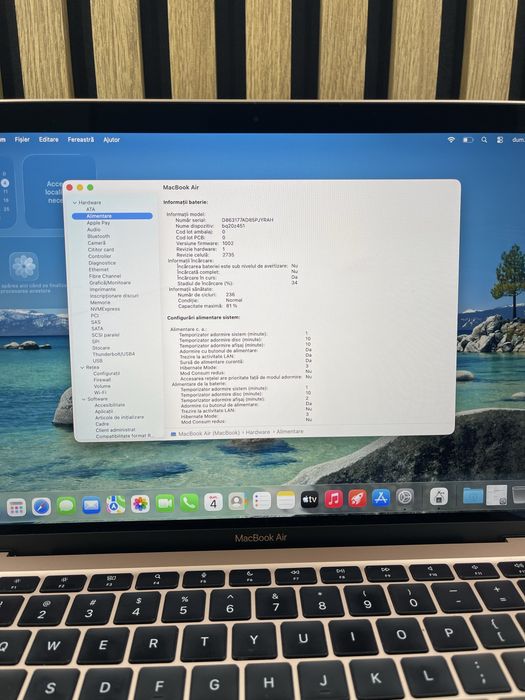 Macbook Air M1 2020 13 inch 256Gb SSD 8Gb ram Garantie/Factura #62840