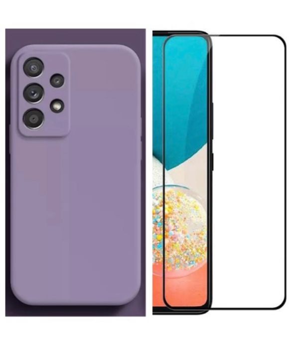 Husa Guard Interior Catifea si Folie Sticla Samsung A72/A52S/A53/A56