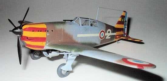 Сборная модель самолета Моран-Солнье MS.406 (NOVO, СССР, 1/72)