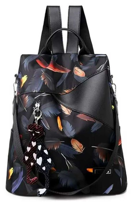 Rucsac-geanta dama, Freeland B9300, Antifurt, Poliester, Multicolor