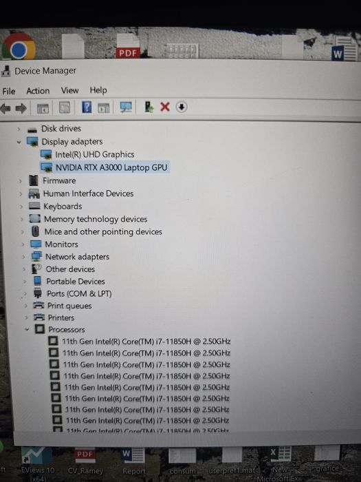 Laptop HP ZBook Fury 15.6 G8, i7-11850H, Nvidia RTX A3000, partial defect