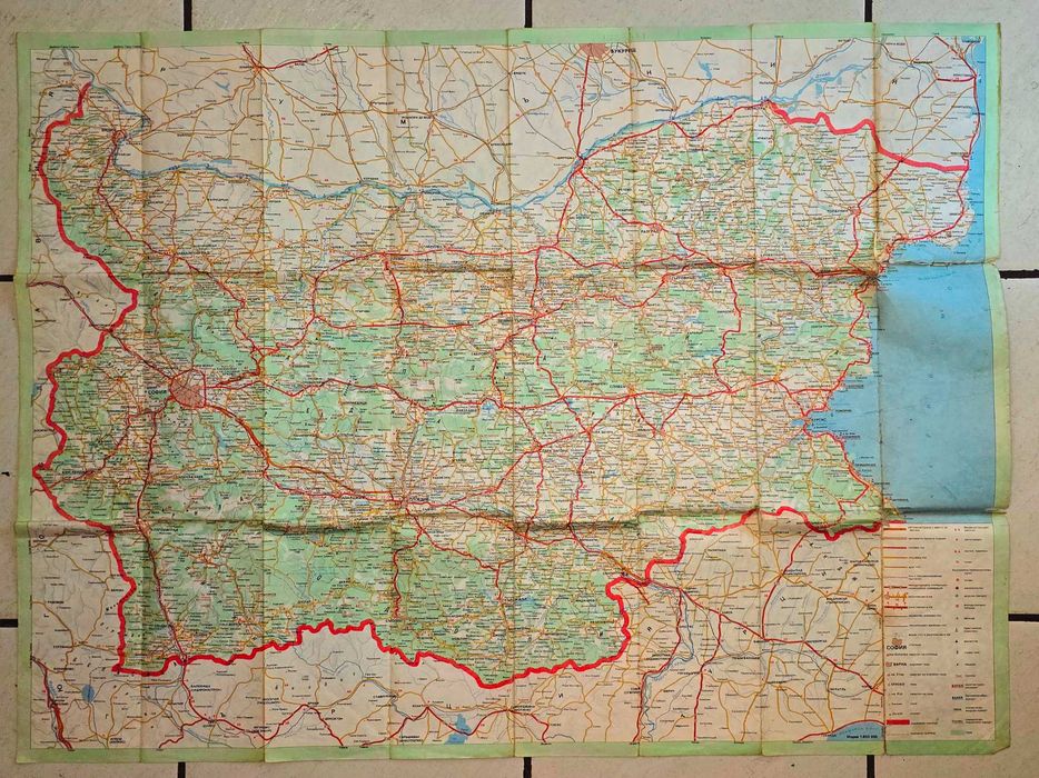 пътна карта България 1988 година