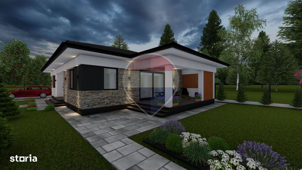 Casă nouă cu 4 camere LA ROSU si 550m2 teren Mocira, Maramureș