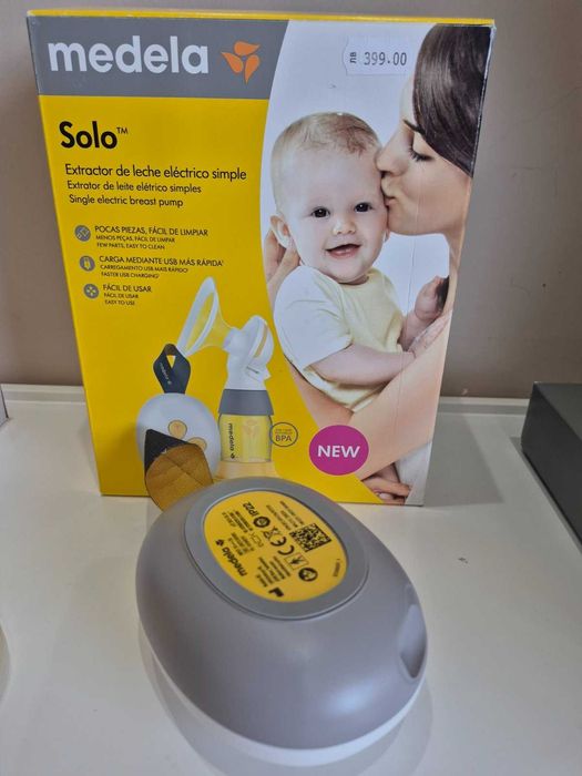 Единична двуфазна електрическа помпа за кърма с шише и фуния Medela Solo