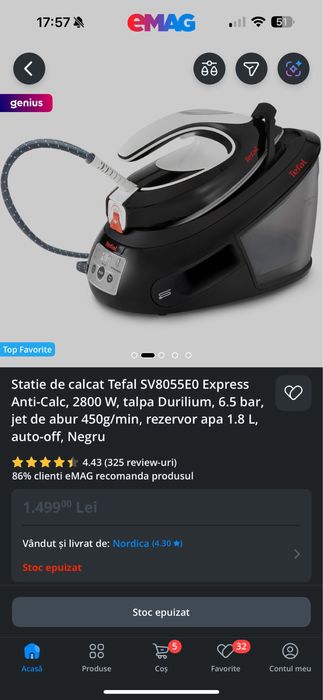 Statie de calcat Tefal SV8055e0