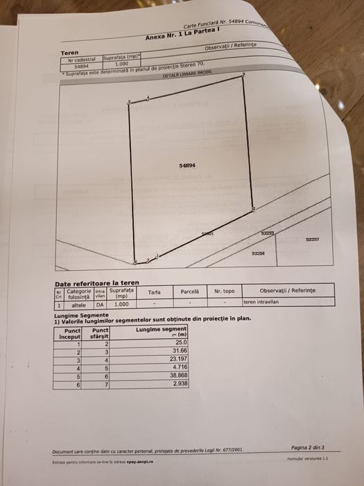 Vând teren Intravilan 1000mp2 lângă Hanul Pescarilor