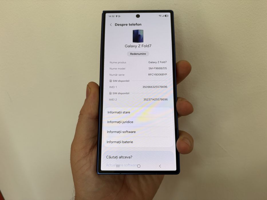 Samsung Galaxy Z Fold 7, 256 gb, 12 gb ram, Navy