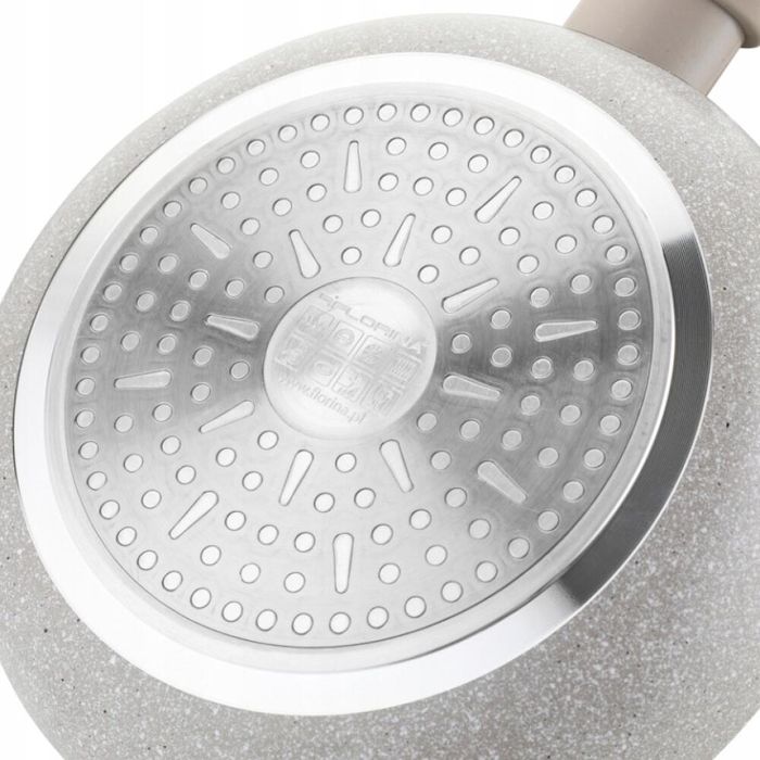 Tigaie din aluminiu cu invelis antiaderent, 24 cm, gri, Sandy Florina