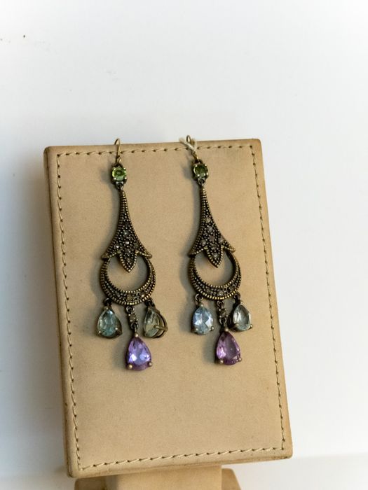 Уникални обеци злато и сребро