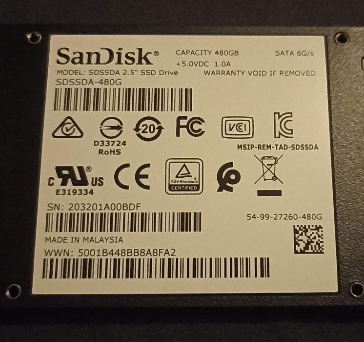 Ssd 480g sata,sănătate 100%