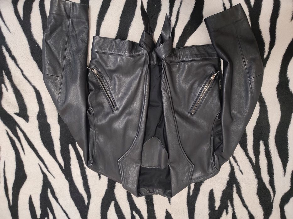 Geaca de piele naturala stil gotic M