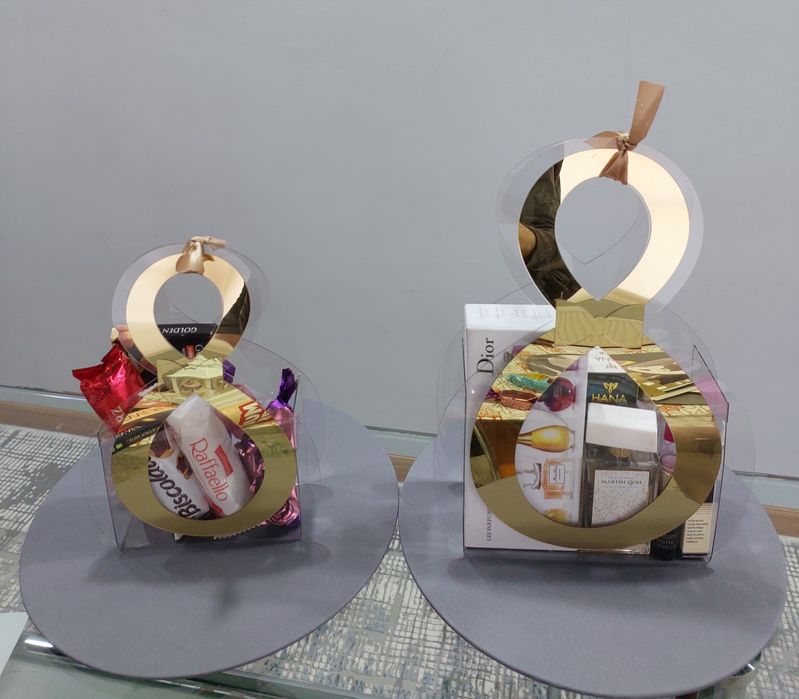 8 martga sovg'a idishlar, akril sovg'a idish