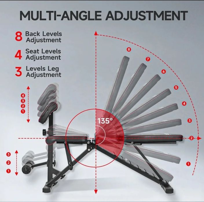 Ново!Фитнес лежанка за вдигане на тежести упражнения