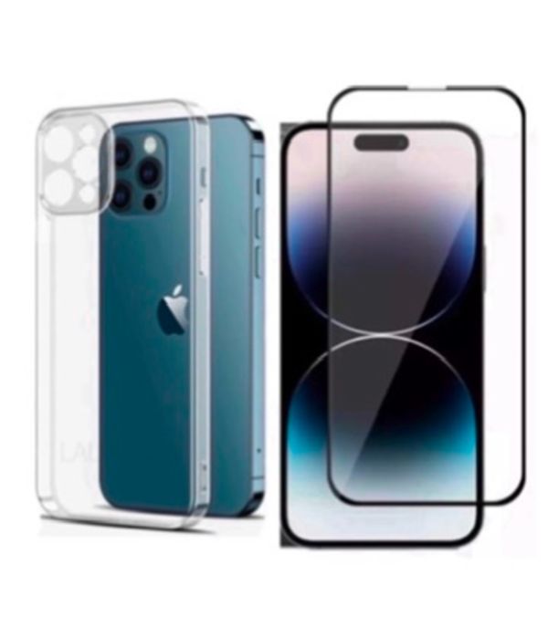 Iphone 11/12/13/14/15/16 PRO MAX Husa TPU Premium Case si Folie Sticla