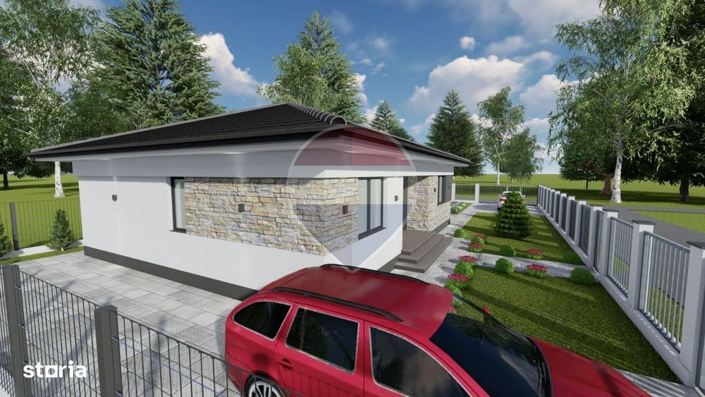 Casă nouă cu 4 camere LA ROSU si 550m2 teren Mocira, Maramureș
