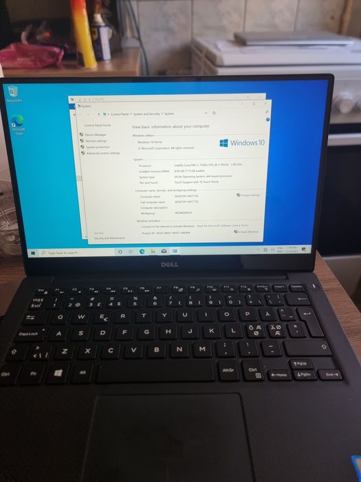 Dell XPS I7 -7500U 8gb ,256 SSD ( este modelul cu touch screen)