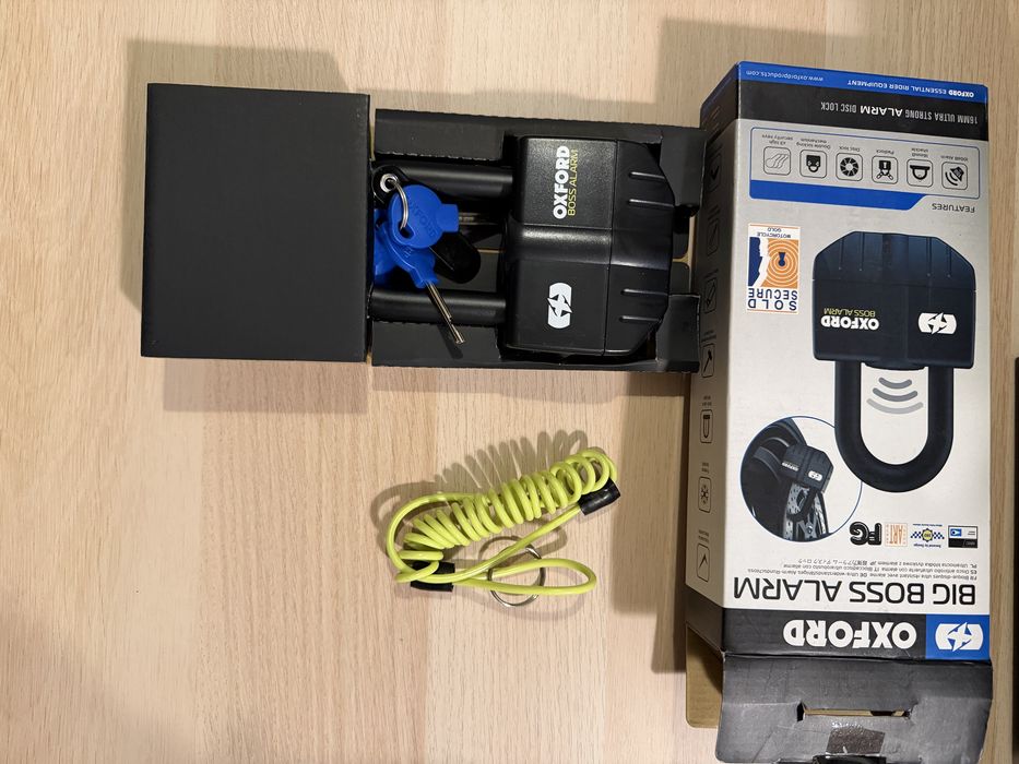Oxford Big Boss alarm, NOU + cablu verde siguranta