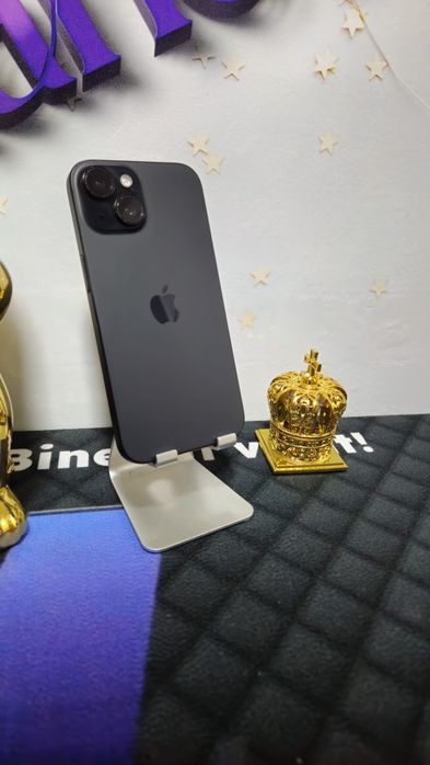 iPhone 15 Black 128GB Baterie:100% Preṭ fix!