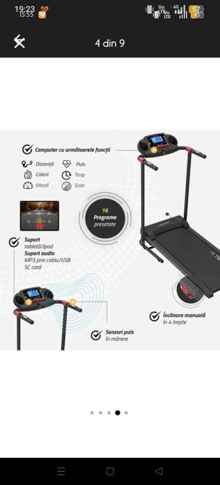 Banda alergare aparat abdomene și bicicleta recuperare