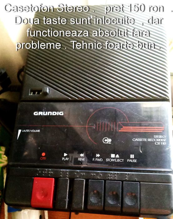 Casetofon deck player caseta