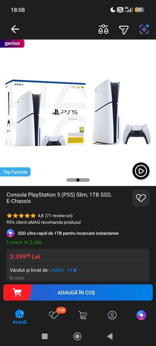 PS5 1TB NOU SIGILAT se oferă garanție
