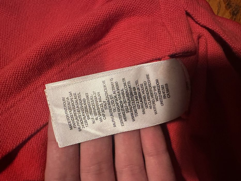 Оригинална Polo Ralph Lauren тениска XL – червена