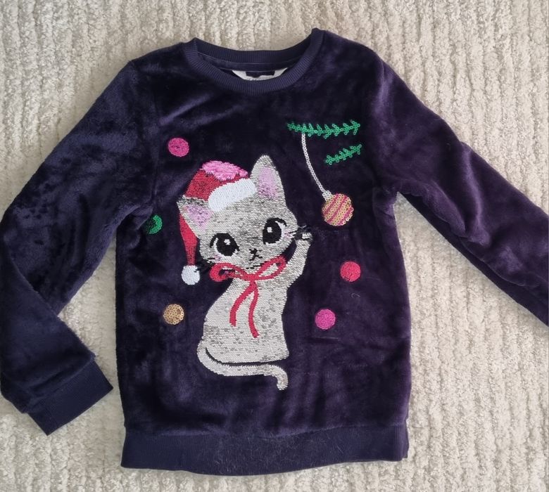 Сет блуза с пайети и бляскава пола H&M, 6-8г.