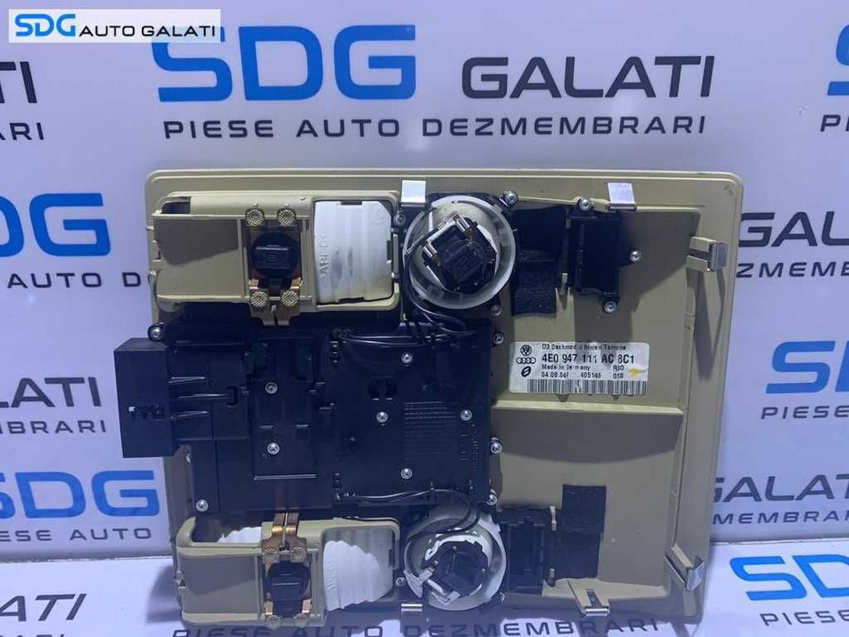 Plafoniera Lumini Lampa Iluminare Plafon Habitaclu Audi A8 D3 2002 - 2009 Cod 4E0947111AC  [L8380]