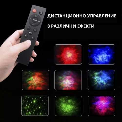 Реалистичен звезден проектор   прожектира космическо небе