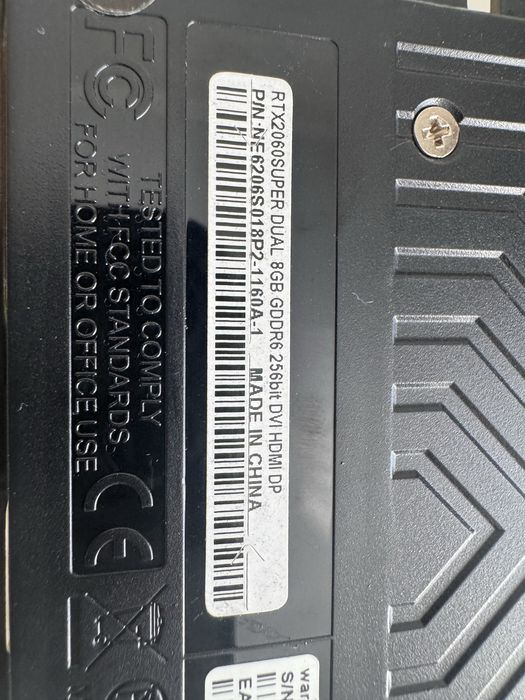 Видеокарта Palit GeForce RTX 2060 Super Dual 8GB