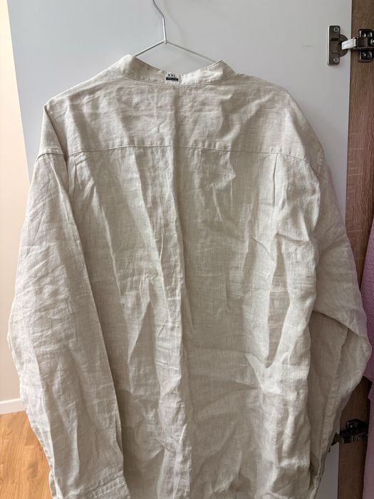 Рубашка лен uniqlo