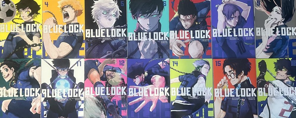 Книги - манга “Блу Лок” (“Blue Lock”) 2, 4, 5, 6, 7, 8, 9, 10, 11, 12, 13, 14, 15, 16 на английски език