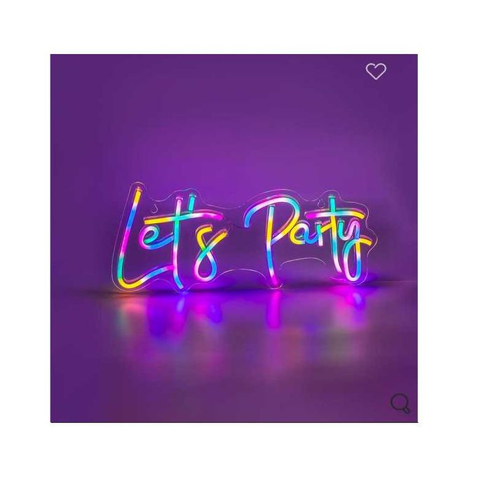 Светещ панел Mercado Trade, LED неонов "Happy Hour" и "Let's Party"