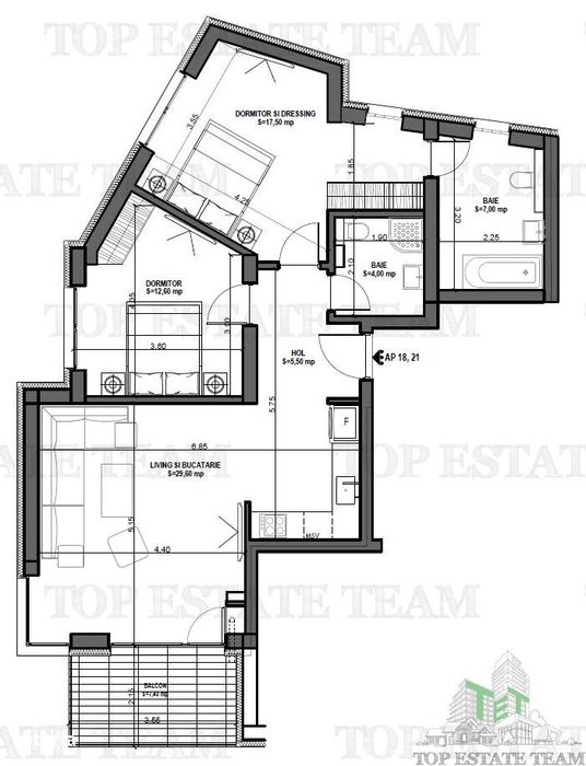 Apartament 3 camere in bloc nou, zona Mosilor — fotografia 1