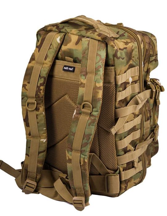 Rucsac Tactic Militar MILTEC - Camuflaj Armata stil Combat MultiCam Impermeabil Rezistent Durabil marime Large 36 Litri - Woodland Arid - SKU 14002256