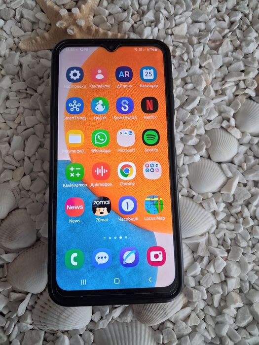 Продавам телефон SAMSUNG A23 5G, с остатъчна гаранция до 04.2026 год.