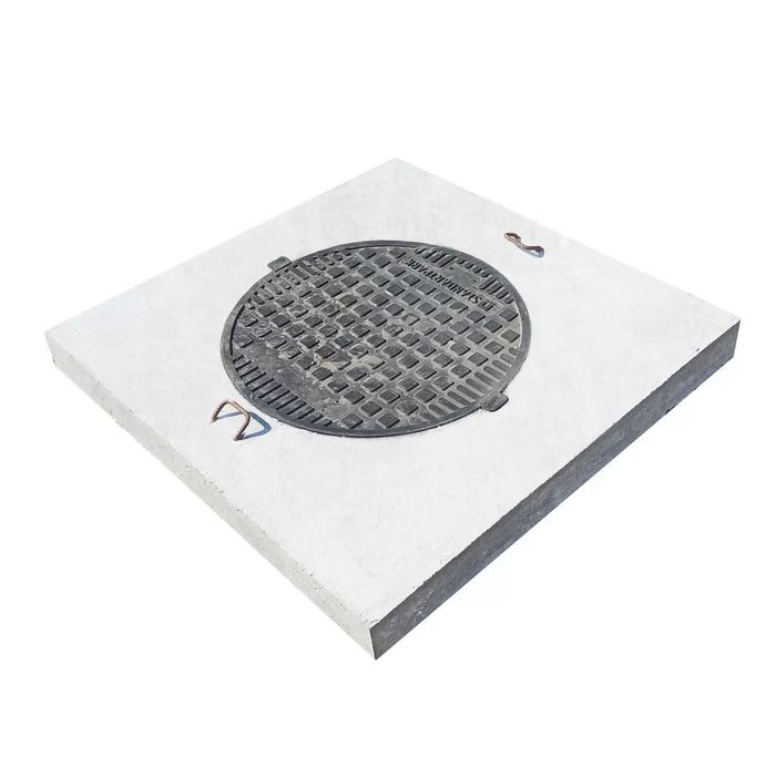 Capac camin din beton cu rama din fonta de 40 tone 140x140x20 cm