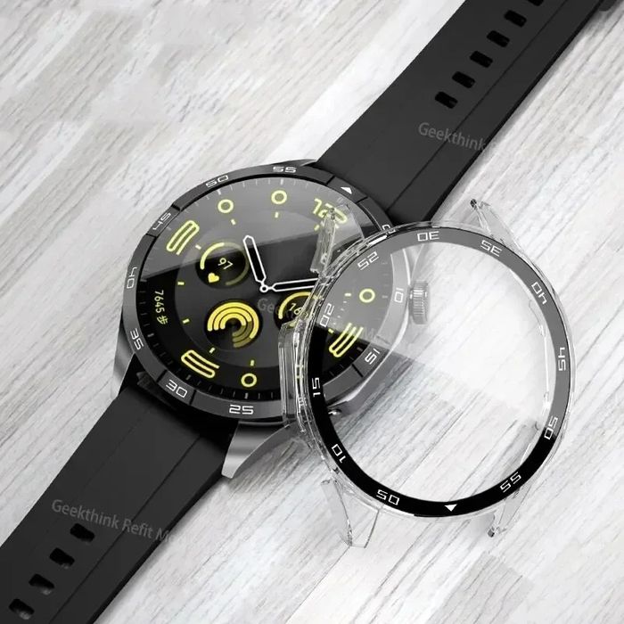 Huawei Watch GT4 / Watch 4 / Твърд удароустойчив кейс с протектор