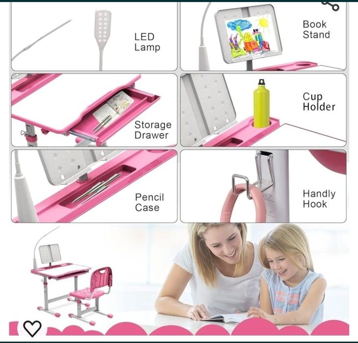 Birou scolar pentru copii studiu in cutie nou