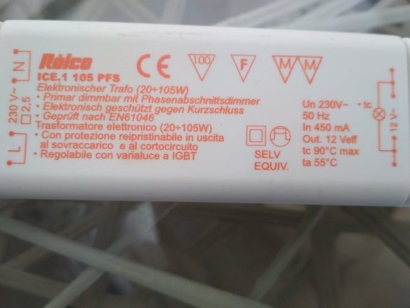 Електронен трансформатор Relco 20..105 W