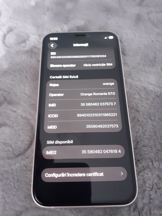 Vand iphone 12 mini de 64gb