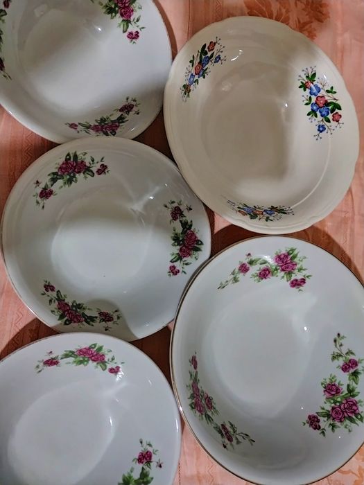 Тарелки-Салатники хрустальные,фарфоровые,фаянсовые, стеклянные Сов. вр