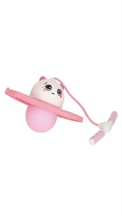 Pogo Jumper Детски с Подвижна Дръжка за Баланс и Координация Розово-Бял