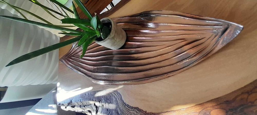Tava decorativa Copper leaf