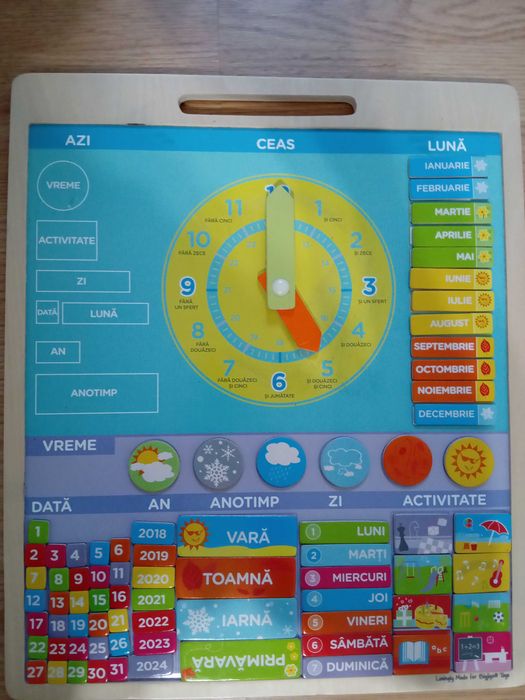 Calendar magnetic pentru copii - Educlass in limba romana