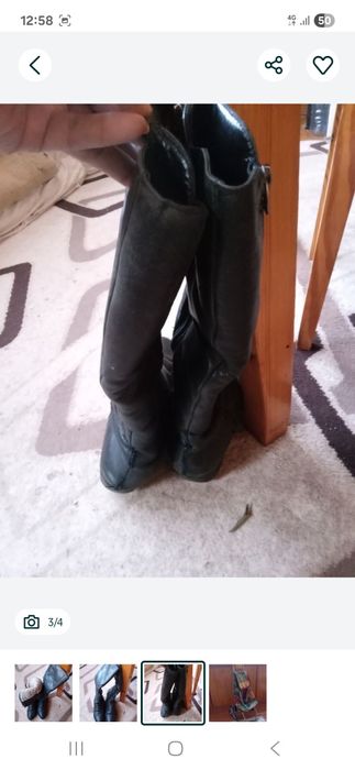 Сапоги из чистой кожы