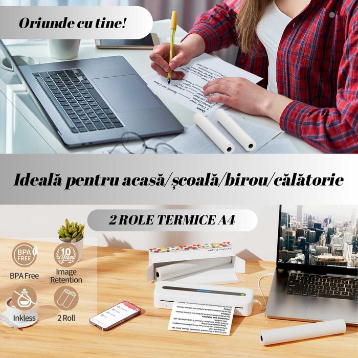 Rola de Hartie Termica A4 Phomemo, 2 Role