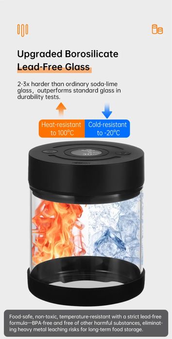 ІКАРЕ Умный вакуумный контейнер для кофе 250 гр(400 мл)