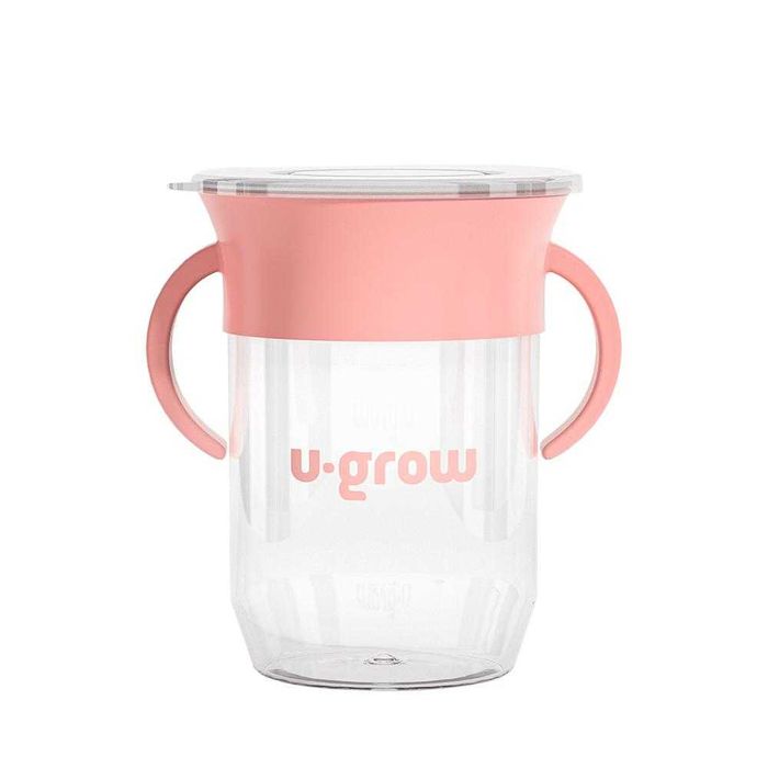 Cana 360 grade cu manere, roz, U-Grow