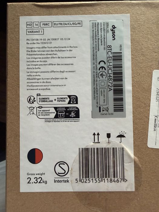 Uscator de par DYSON HD16 NOU